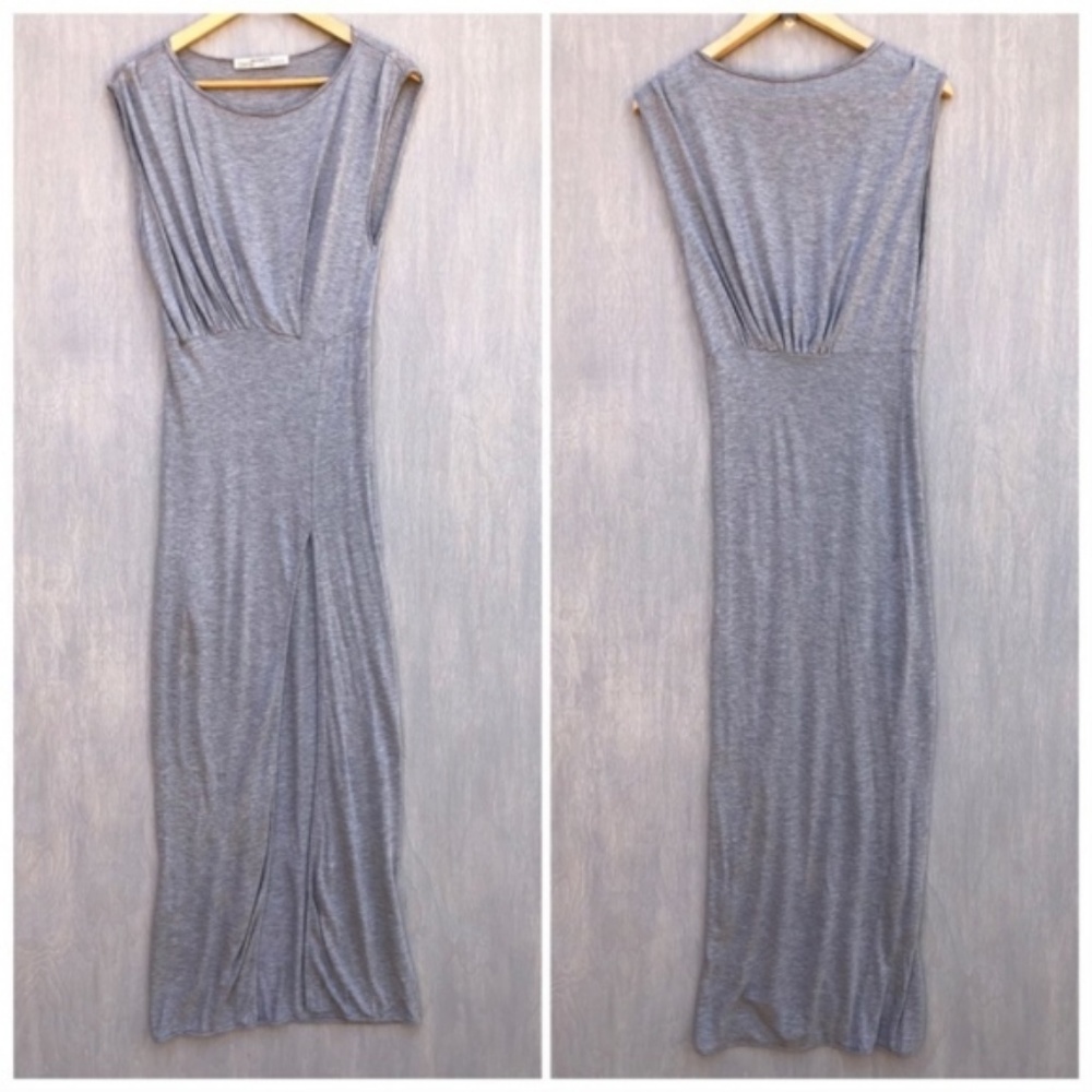 Allsaints Nile maxi dress grey jersey 2